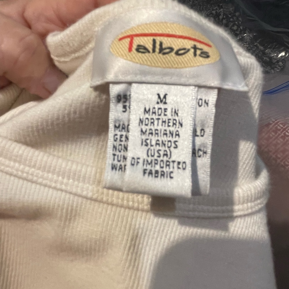 Talbots cream colored top - Picture 4 of 9